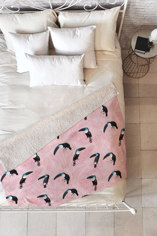 Dash and Ash channeling paradise Fleece Throw Blanket