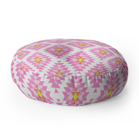 Dash and Ash Chelsea and Coral Floor Pillow Round