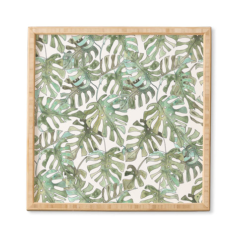 Dash and Ash Climbing Monstera Framed Wall Art
