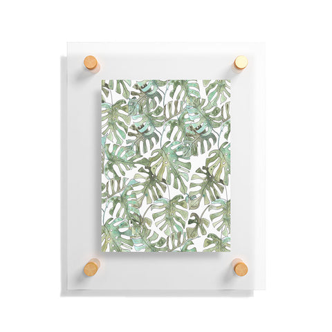 Dash and Ash Climbing Monstera Floating Acrylic Print