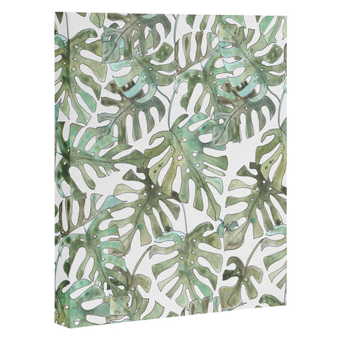 Dash and Ash Climbing Monstera Art Canvas