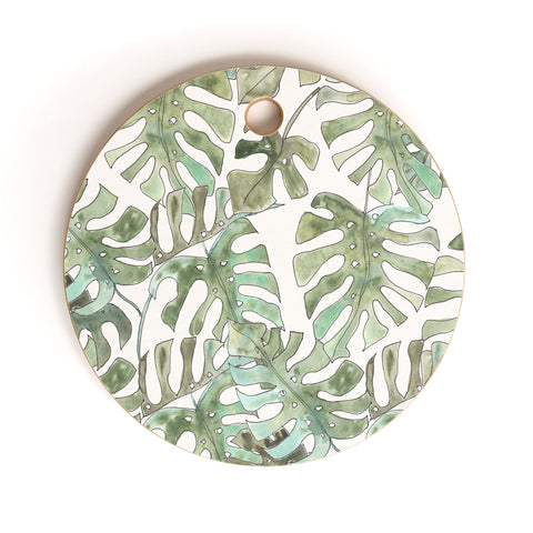 Dash and Ash Climbing Monstera Cutting Board Round