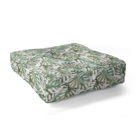 Dash and Ash Climbing Monstera Floor Pillow Square