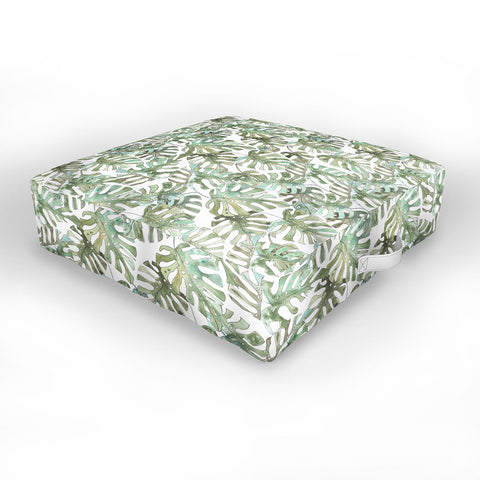 Dash and Ash Climbing Monstera Outdoor Floor Cushion