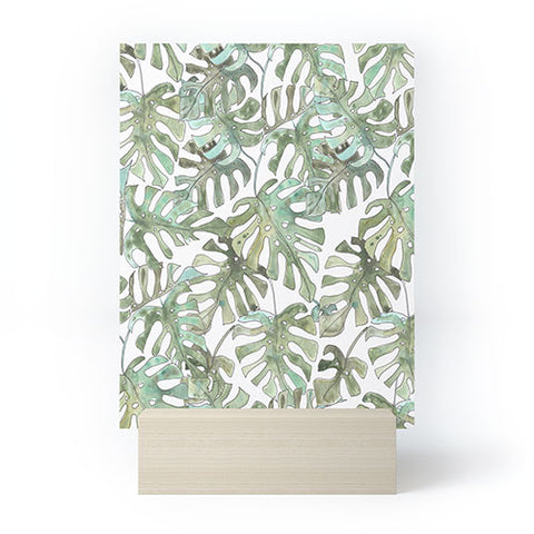Dash and Ash Climbing Monstera Mini Art Print