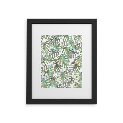 Dash and Ash Climbing Monstera Framed Art Print