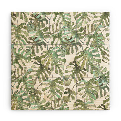 Dash and Ash Climbing Monstera Wood Wall Mural