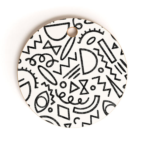 Dash and Ash Dashes II Cutting Board Round