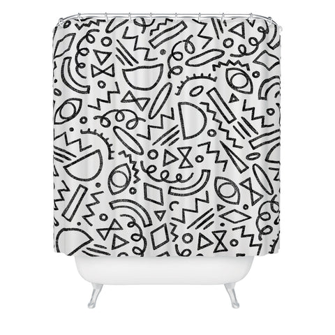 Dash and Ash Dashes II Shower Curtain