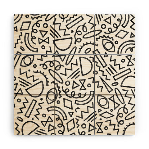 Dash and Ash Dashes II Wood Wall Mural