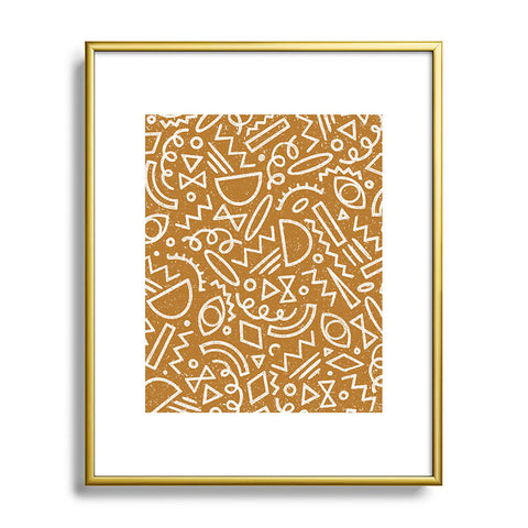 Dash and Ash Dashes Metal Framed Art Print