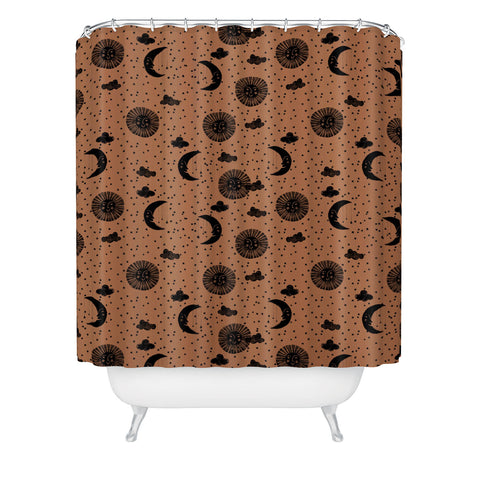 Dash and Ash Day and Night Shower Curtain