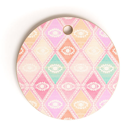 Dash and Ash Diamond Eyes Cutting Board Round