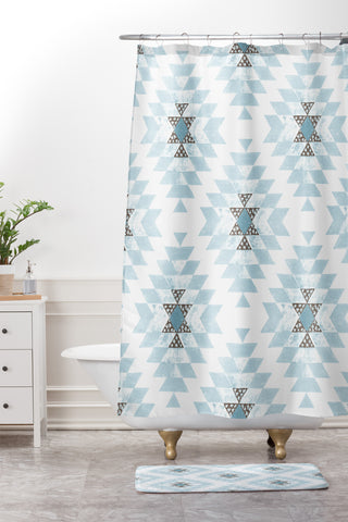 Dash and Ash Dwelling Dawn Shower Curtain And Mat