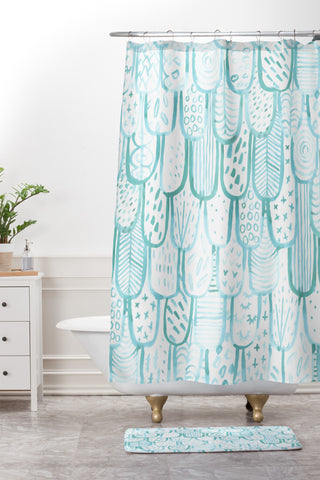 Dash and Ash Dwelling Shower Curtain And Mat