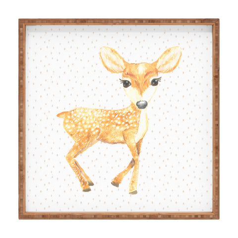 Dash and Ash Fellow Fawn Square Tray