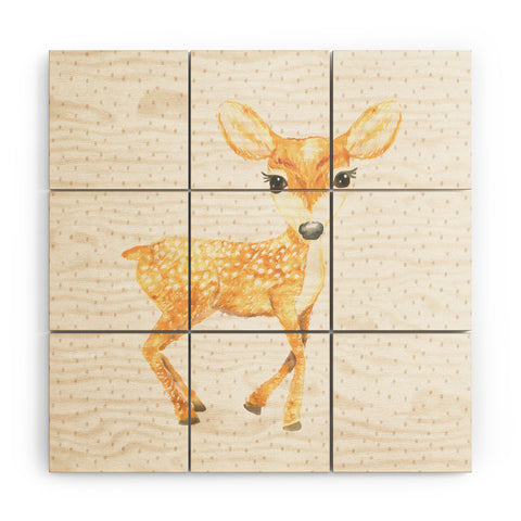 Dash and Ash Fellow Fawn Wood Wall Mural