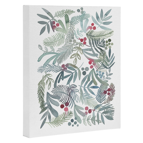 Dash and Ash Ferns and Holly Art Canvas