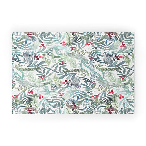 Dash and Ash Ferns and Holly Welcome Mat