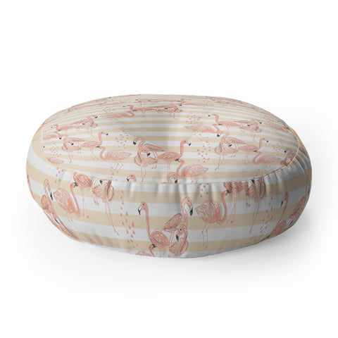 Dash and Ash Flamingo Academy Floor Pillow Round