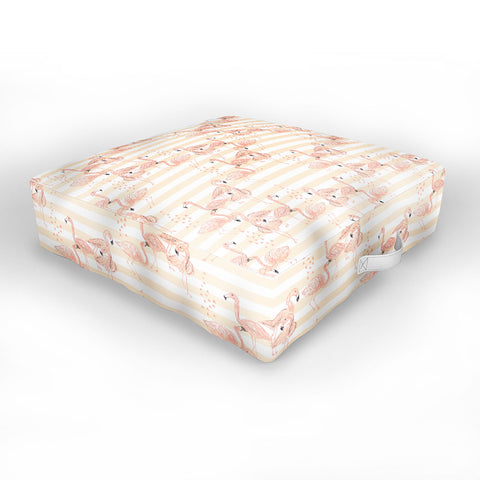 Dash and Ash Flamingo Academy Outdoor Floor Cushion