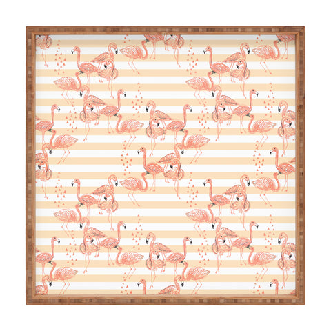 Dash and Ash Flamingo Academy Square Tray