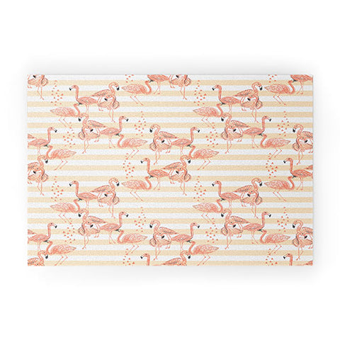 Dash and Ash Flamingo Academy Welcome Mat