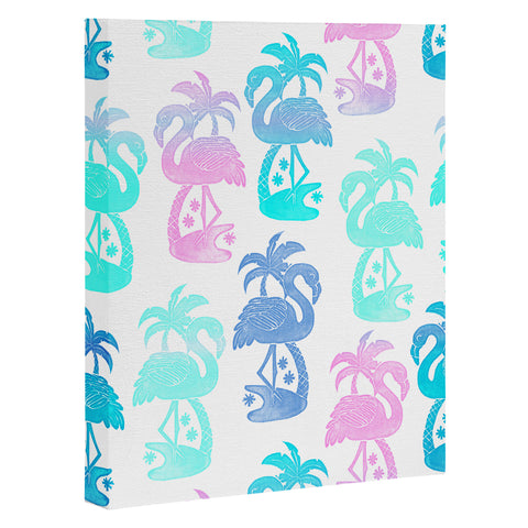 Dash and Ash Flamingo Fla Mango Art Canvas