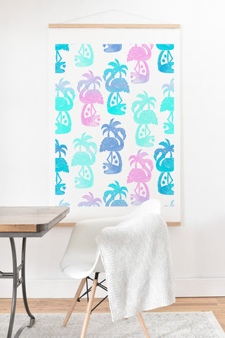 Dash and Ash Flamingo Fla Mango Art Print And Hanger