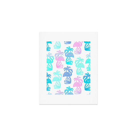 Dash and Ash Flamingo Fla Mango Art Print