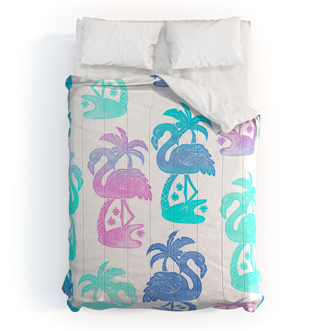 Dash and Ash Flamingo Fla Mango Comforter