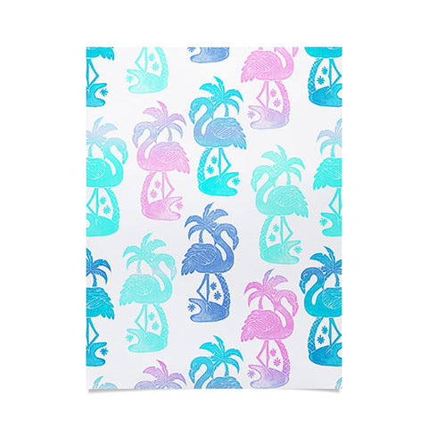 Dash and Ash Flamingo Fla Mango Poster
