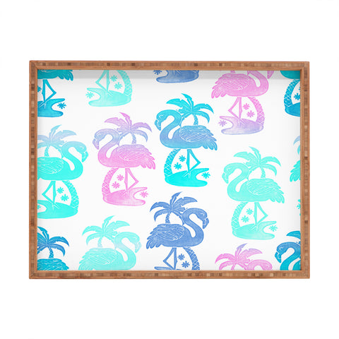 Dash and Ash Flamingo Fla Mango Rectangular Tray