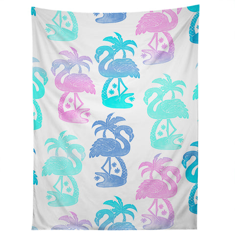 Dash and Ash Flamingo Fla Mango Tapestry