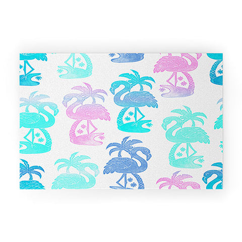 Dash and Ash Flamingo Fla Mango Welcome Mat