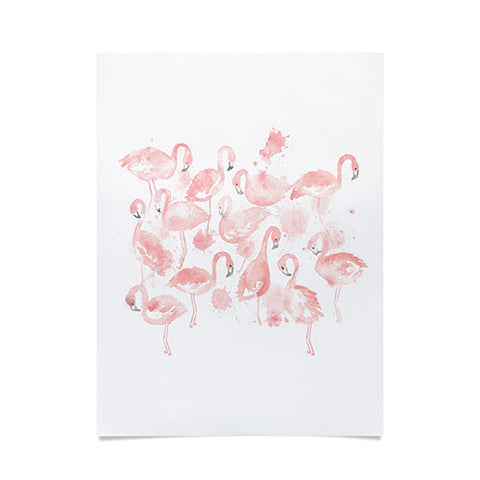 Dash and Ash Flamingo Friends Poster