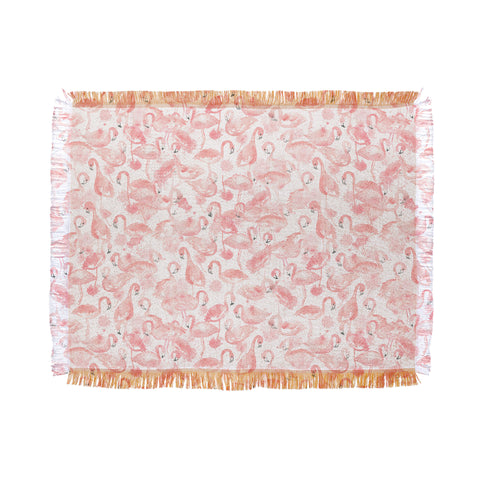 Dash and Ash Flamingo Friends Throw Blanket