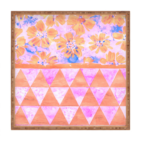 Dash and Ash Flora Fiesta 1 Square Tray