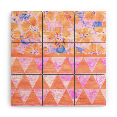 Dash and Ash Flora Fiesta 1 Wood Wall Mural