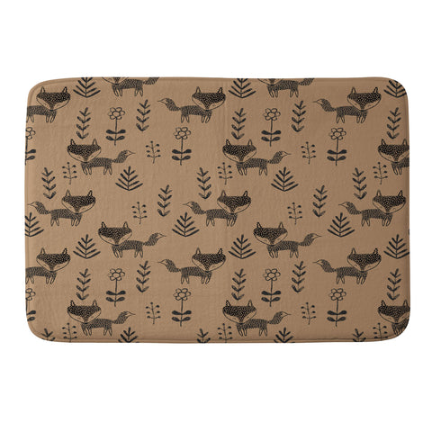 Dash and Ash Friendly Fox Memory Foam Bath Mat