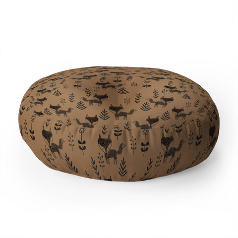 Dash and Ash Friendly Fox Floor Pillow Round