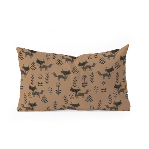 Dash and Ash Friendly Fox Oblong Throw Pillow