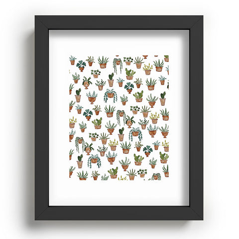 Dash and Ash Happy potted plants Recessed Framing Rectangle