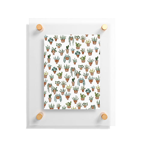 Dash and Ash Happy potted plants Floating Acrylic Print