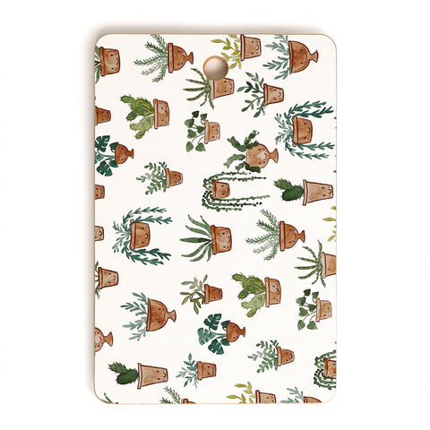 Dash and Ash Happy potted plants Cutting Board Rectangle