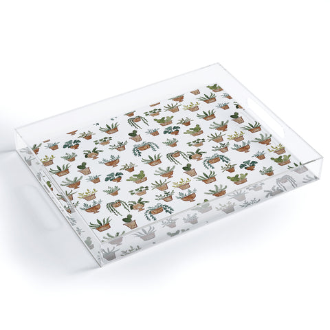 Dash and Ash Happy potted plants Acrylic Tray