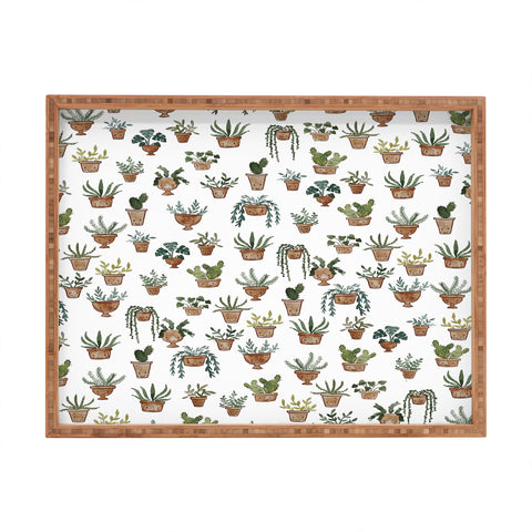 Dash and Ash Happy potted plants Rectangular Tray