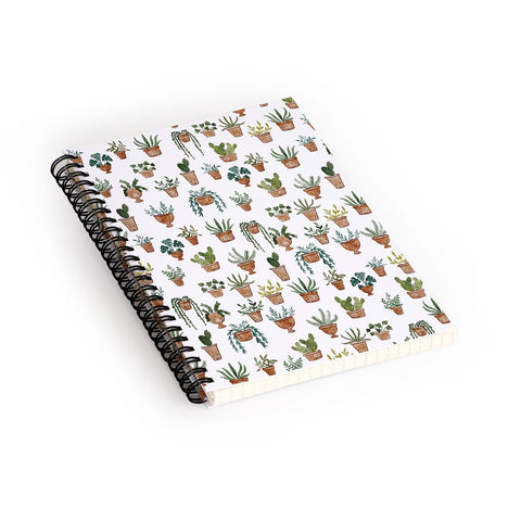 Dash and Ash Happy potted plants Spiral Notebook