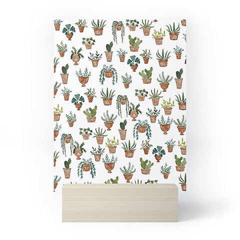 Dash and Ash Happy potted plants Mini Art Print