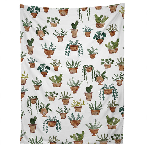 Dash and Ash Happy potted plants Tapestry